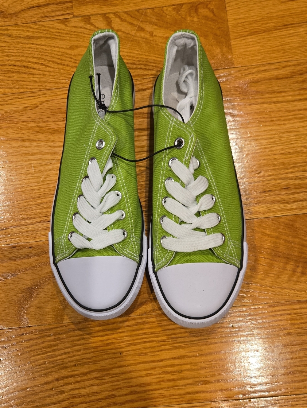 Lime Green Canvas Low-Top Sneakers